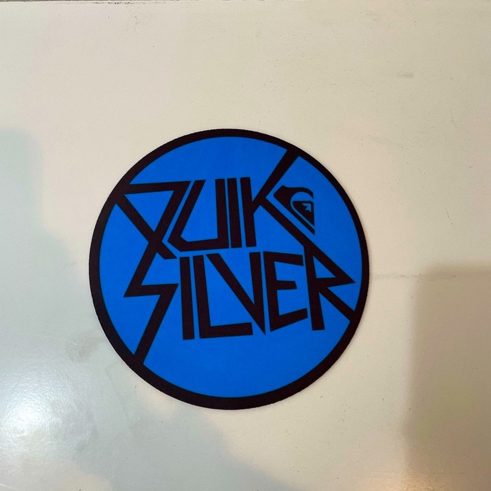 Quiksilver Vibrant Blue and Black Graphic  Mouse Pad
